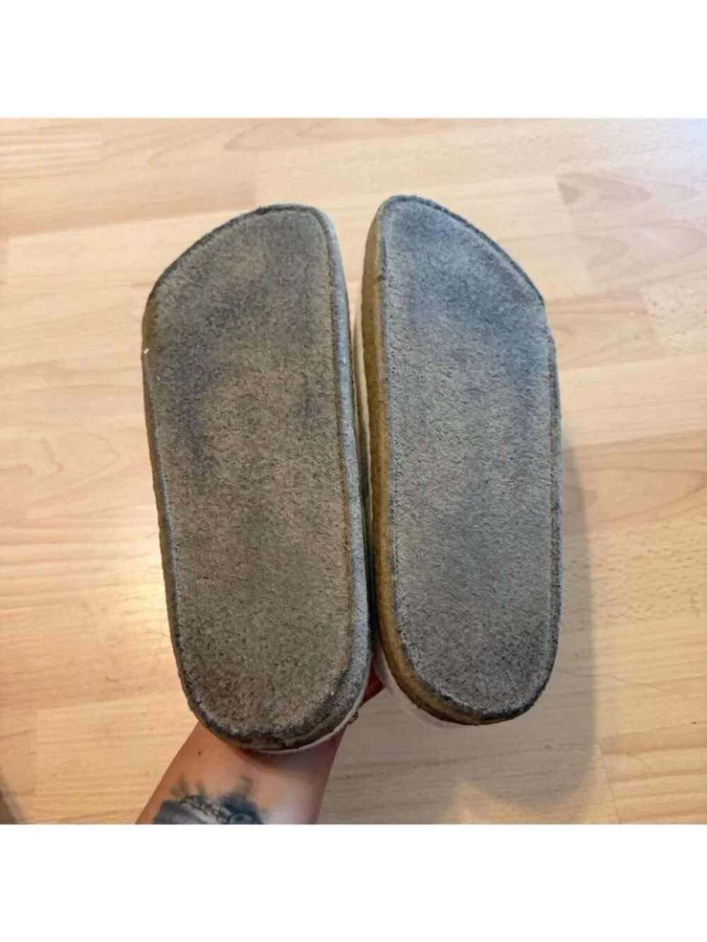 BIRKENSTOCK  Zermatt  Genuine Shearling Lined Ivory Slipper Size 41 L 10